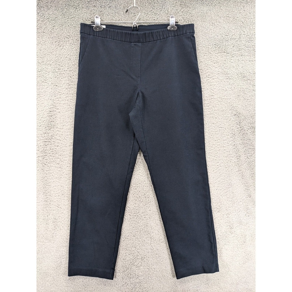 J. Jill Wearever Womens Navy Blue Slim Leg Pull On Trousers Size 14 WPT052261